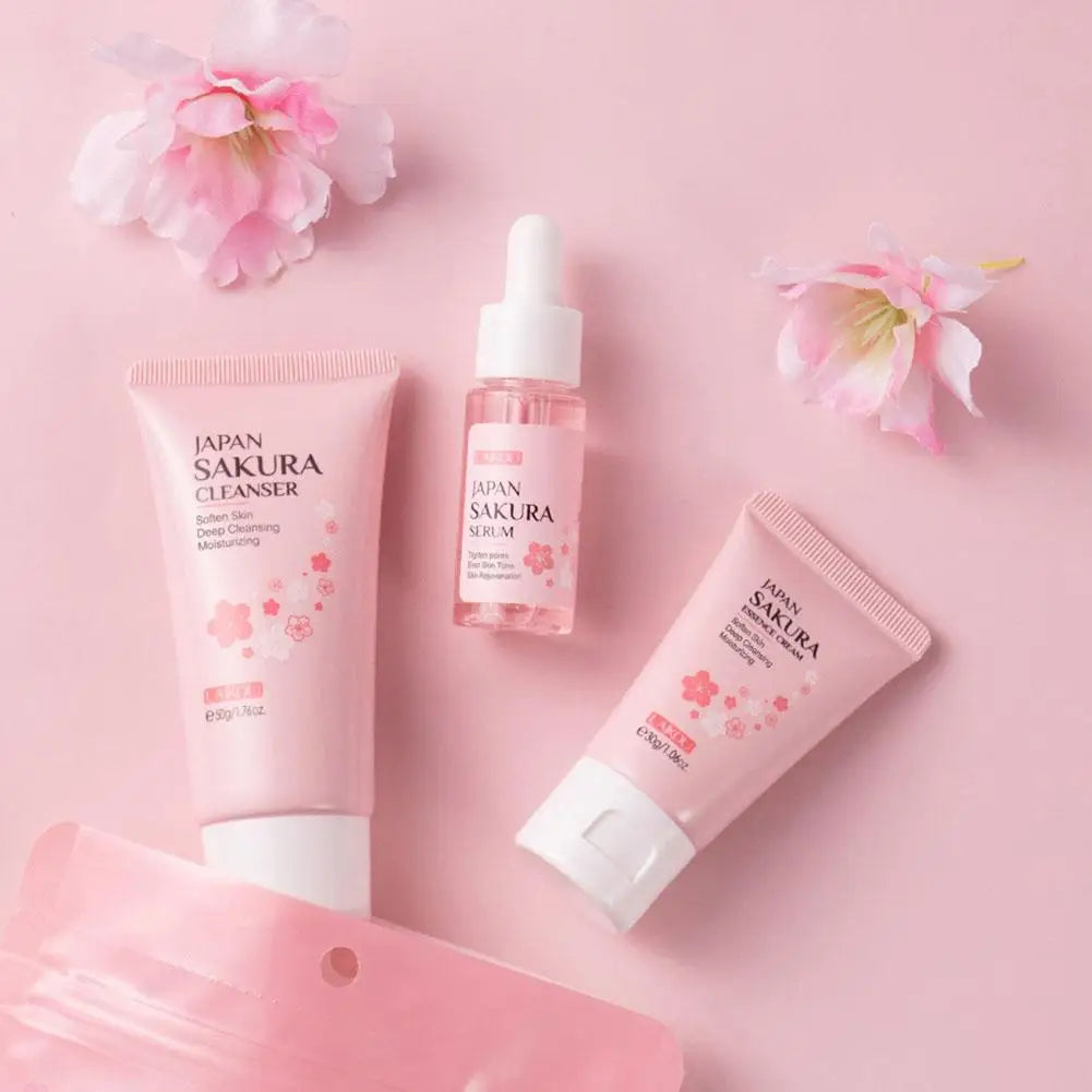 GLAMIXIR SakuraGlow™ – Coffret de Soin Visage 5-en-1 Hydratant & Illuminateur