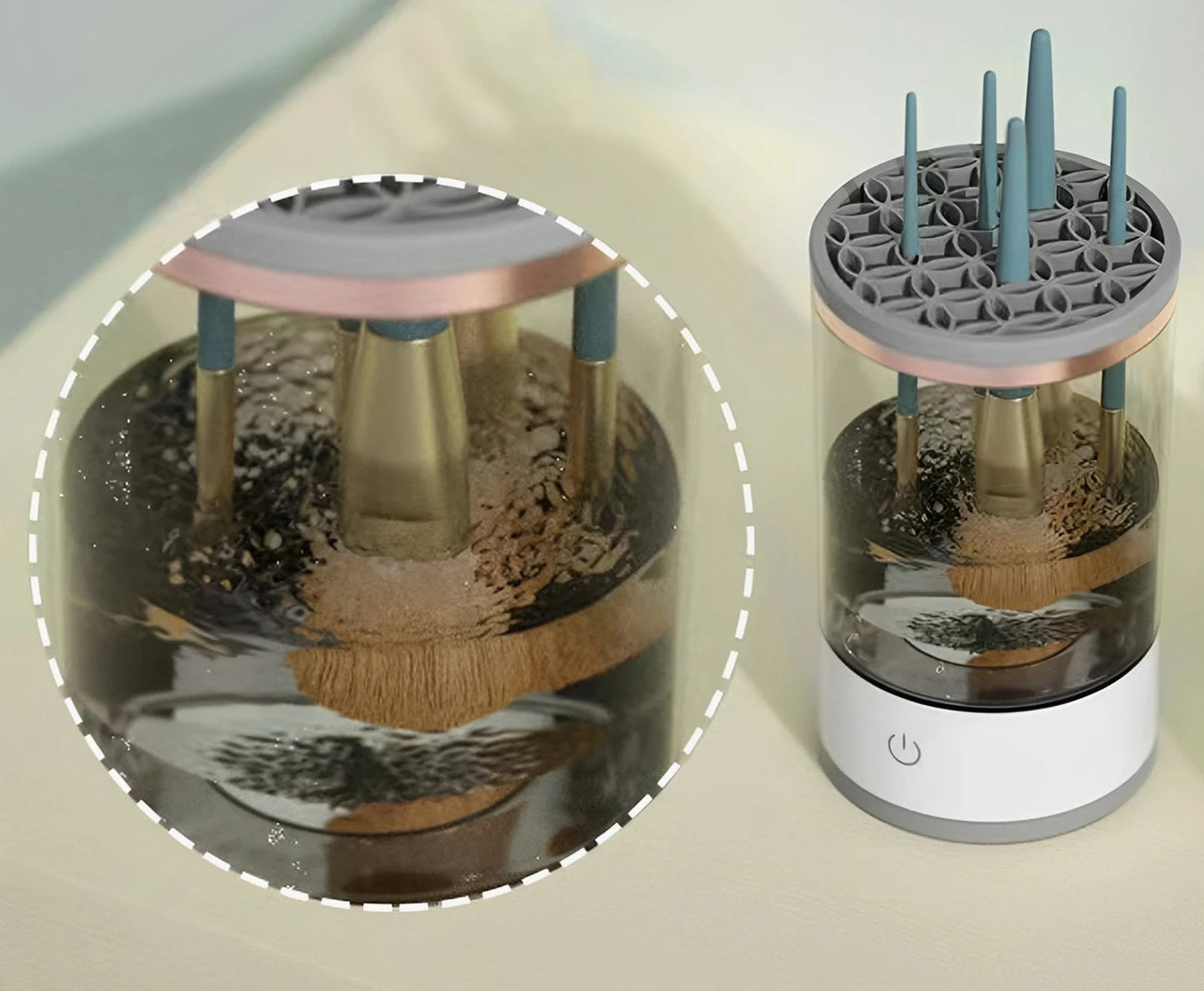 🌸 GLAMIXIR CleanBrush™ – Le Nettoyeur Automatique de Pinceaux Révolutionnaire 💧