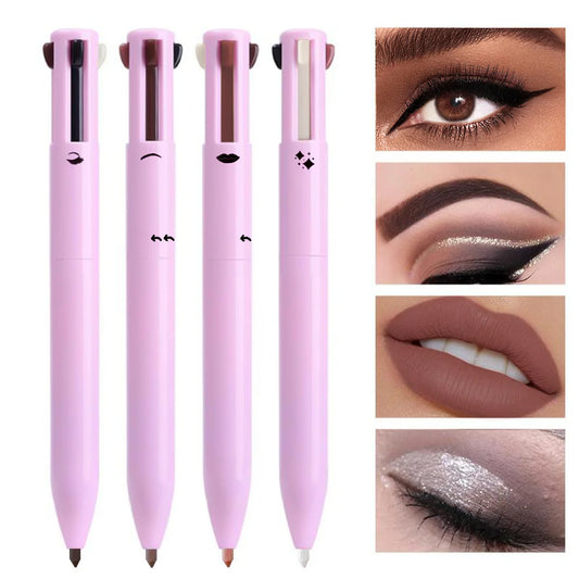 👉 Stylo Maquillage 4-en-1 Glamixir™ | Crayon Multifonction Lèvres, Yeux & Sourcils
