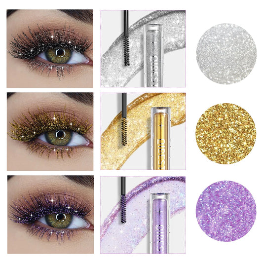 GLAMIXIR DiamondLash™ – Mascara Pailleté Multi-Couleurs Éclat 3D