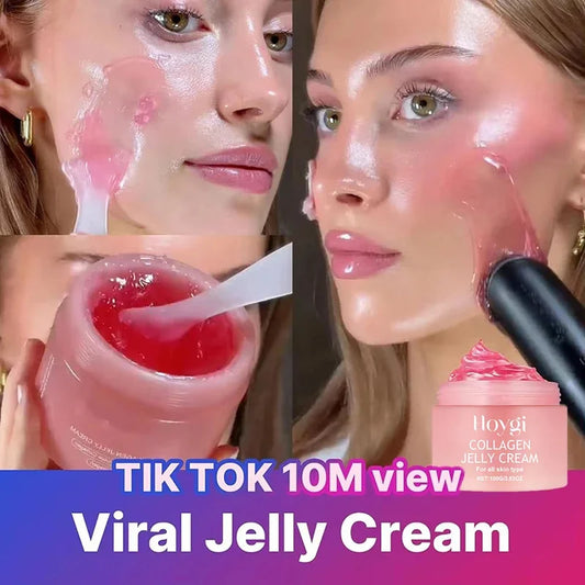 GLAMIXIR JellyGlow™ Cream – Crème visage hydratante & repulpante au collagène